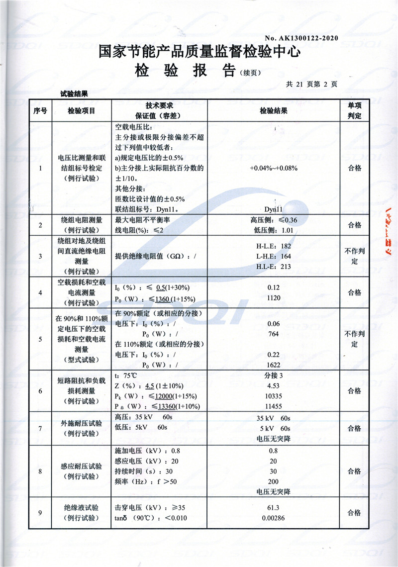 高低压试验报告-S11-1250天全天全天全油浸式变压器-2.jpg
